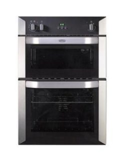 Belling Bi90Fp 60Cm Built-In Double Fan Electric Oven - Stainless Steel